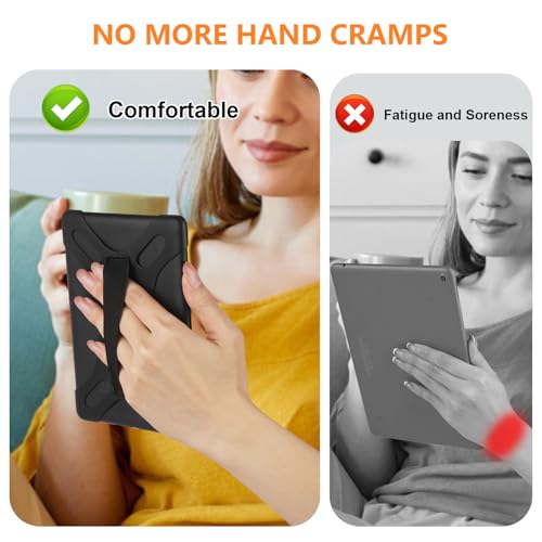 HoYiXi Universal Handgurt für 6-7 Zoll Kindle eReader, Kompatibler Kobo/Pocketbook/Tolino/Sony/Paperwhite/Nook eReader, für 6\, 6,8\, 7 \eReader mit hoher Elastizität Handgurt, schwarz