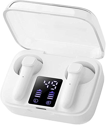 Auriculares Bluetooth 5.0, Auriculares inalmbricos intrauditivos, Caja de Carga LED incorporada, reduccin de Ruido estreo 3D, Adecuado para iPhone/Android/Airpods/Samsung/Huawei Xiaomi