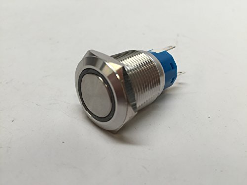 2 Of Pactrade Marine Car Ss304 Blue Led 12V 5A Flush Light On-Off Push Switch Ring Button #TOP6