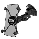RAM Mounts X-Grip Large Phone Mount with RAM Twist-Lock Suction Cup Base RAM-B-166-UN10U with Medium Arm for Vehicle Windshields