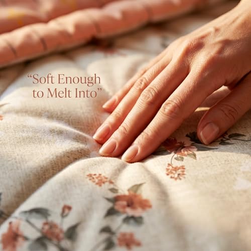 Image of VAS COLLECTIONS Feather Cotton Reversible AC Comforter for Double Bed | Super Soft 220 GSM Quilt /Duvet /Dohar | Lightweight All-Season Comforter | 90 x 100 Inches (1 Piece), Sage