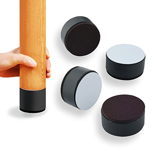 SURIEEN Rehausseurs de Meubles 4 PCS de 60 * 32mm en Acier au Carbone Peut Soulever Table, Canapé, Lit et Armoire, Rehausseurs de Lit Rond et Noir Ascenseurs Charge 500 kg