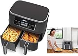 Ninja DZ100 Foodi 4-in-1, 8-qt., 2-Basket Air Fryer with DualZone Technology (Renewed), DZ100 8-qt BLACK