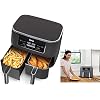 Ninja DZ100 Foodi 4 in 1 8 qt 2 Basket Air Fryer with DualZone Technology Renewed DZ100 8 qt BLACK
