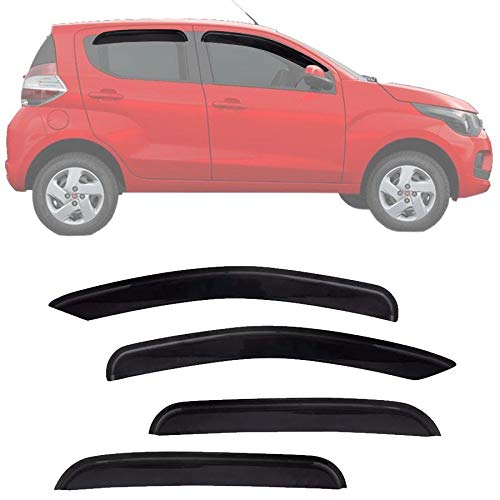 Calha de Chuva Esportiva Fiat Mobi 2016 17 18 Fumê