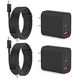 iPhone 17 16 15 Charger Fast Charging,20W USB C Wall Charger Block with 6ft Type C to C Cable Cord for Apple iPhone 17/17 Pro/17 Pro Max/17 Air/16/16 Plus/16 Pro/16 Pro Max/15 Pro Max/iPad Pro Black