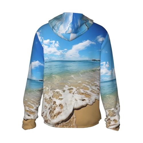 Men's UPF 50+ Sun Protection Hoodie Sea and Beach Long Sleeve Sun Shirts Full Zip Light Fishing Jacket2