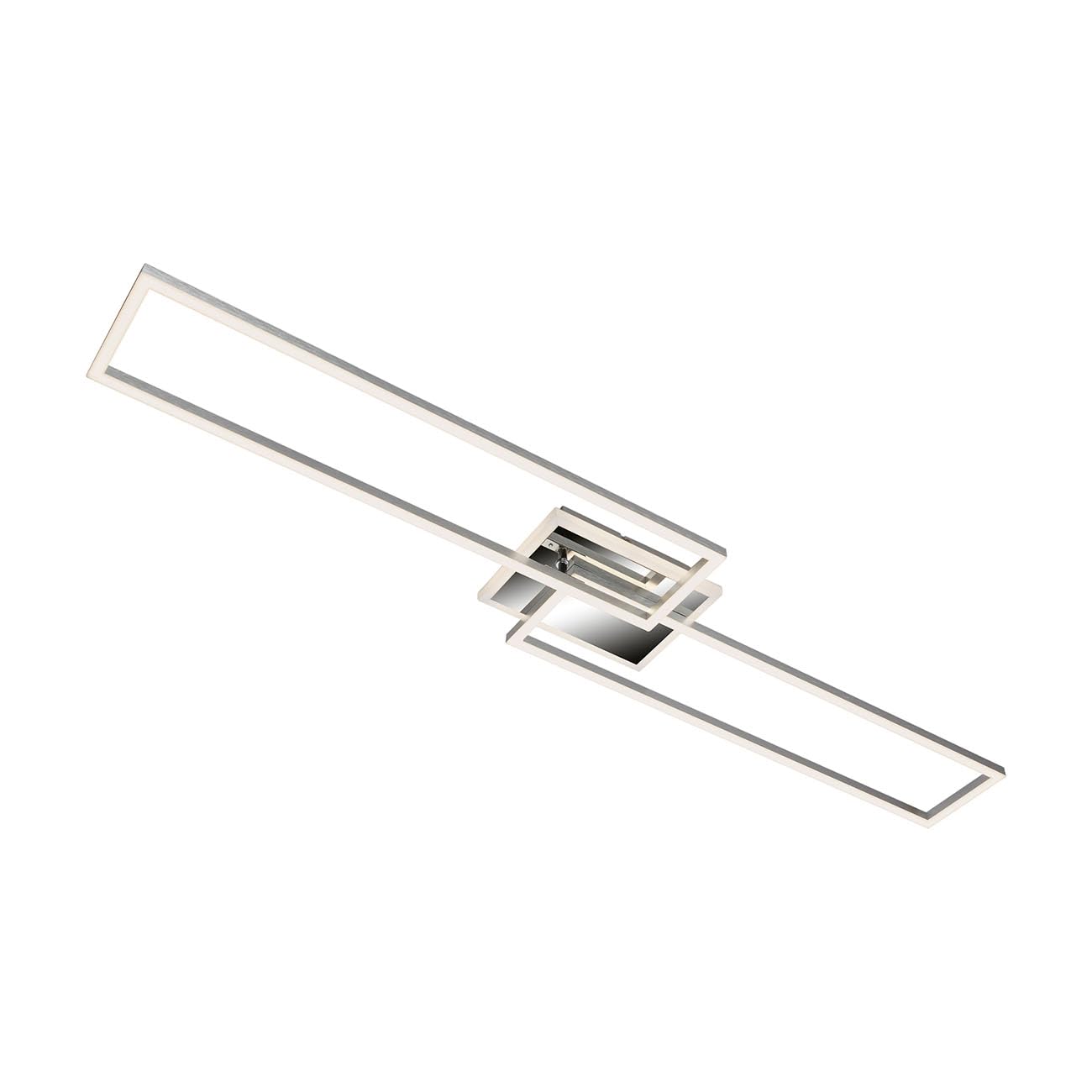 BRILONER Leuchten LED Ceiling Light Dimmable with Remote Control Includes Colour Temperature Control Includes Night Light Function and Timer Chrome Aluminium 1100 x 248 x 80 mm (L x W x H) — image 1
