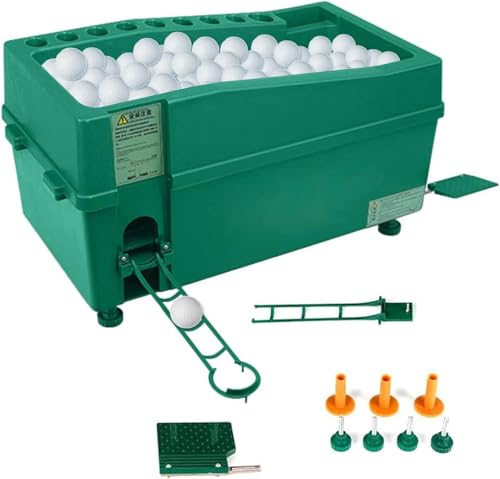 ZXMOTO Golf Ball Dispenser,Golf Tee Machine Powerless Automatic Tee Up Machine No Electricity Required Green