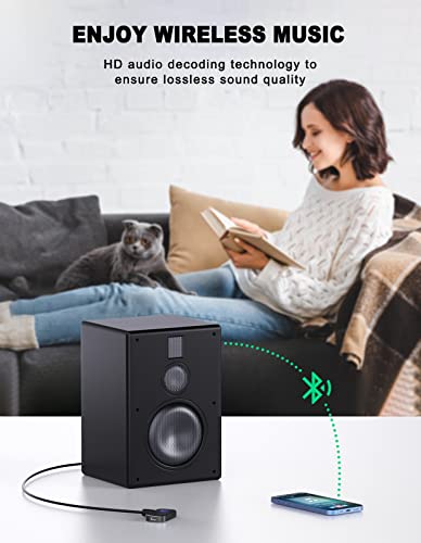 Comsoon J22 Bluetooth Aux Adapter For Car, Noise Reduction Bluetooth Receiver For Music/Hands-Free Calls, Wireless Audio Receiver thumb #3