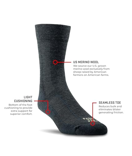 Farm to Feet Men's Greensboro Multisport Merino Wool 3/4 Crew Socks2
