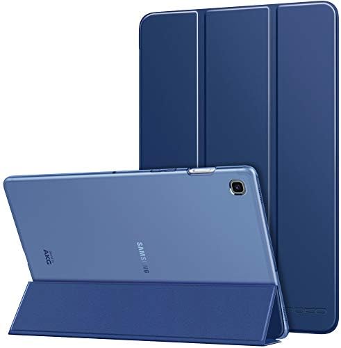 MoKo Case Fit Samsung Galaxy Tab S5e 2019, Ultra Thin Slim Shell Trifold Stand Cover with Frosted Back with Auto Wake & Sleep for Galaxy Tab S5e SM-T720/SM-T725 2019 Tablet - Navy Blue