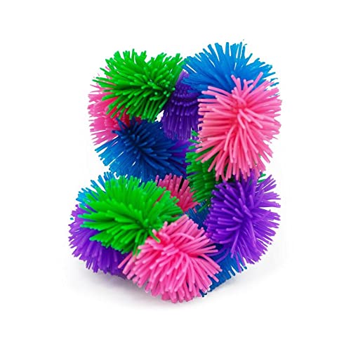 TangleJr. Hairy Series | Pink/Green/Purple | FIDGET TO FOCUS | Fidget Toy For Kids | 3+ | Twisting Sensory Toy | Great for Fine Motor Skills