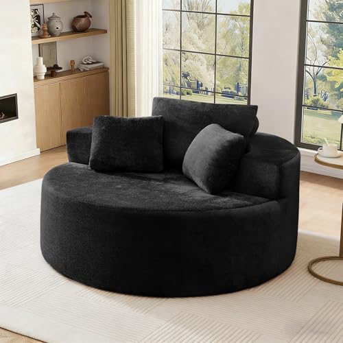 Sillón Chaise Redondo Terry Cloth Negro miniatura 7