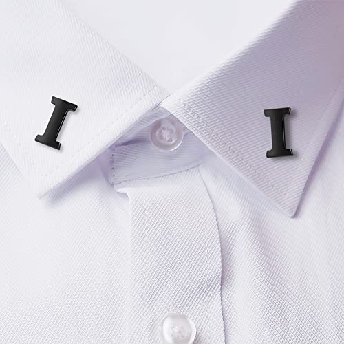 Image of HONEY BEAR Initial Alphabet Letter Lapel Pins Collar Badge Brooches for Mens /Womens Shirt Dress Decoration Black