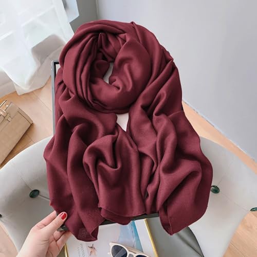 Image of Viscose Scarf for Women | Lightweight & Long | Stole for Women - Stylish Design | Neck Scarf, Hair Scarf, & Head Scarf for Women & Girls | All Season Accessory