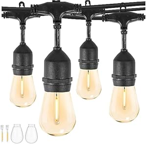 ZOTOYI Lichterkette Außen 30M, IP65 Wasserdicht Wetterfest Outdoor Lichterkette, Lichterkette Glühbirnen Außen LED mit 30+2 Plastik Birnen für Aussen Garten Terrasse Party Hochzeit, Warmweiß 2700K