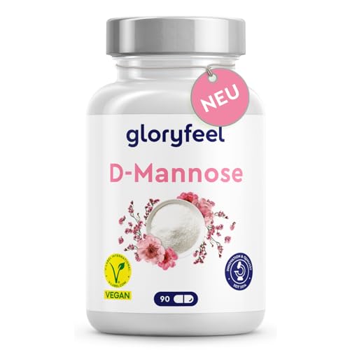 D-Mannose 2.000mg - Reine leicht zu schluckende D Mannose Kapseln optimal dosiert (90 Stück) - Beliebte Alternative zu Cranberry Kapseln/Tabletten - Aus pflanzlichem Ursprung vegan & laborgeprüft