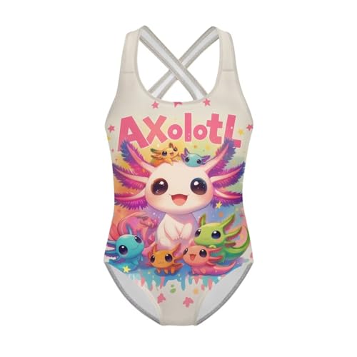 Image of Girls Swimsuit Criss Cross Back 1-Piece Summer Beach Swiwmear