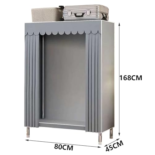 Armoire pliable 80x45x168cm avec tringle pour vêtements