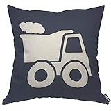 AOYEGO Tractor Throw Pillow Cover Clip Art Agriculture Equipment Farm Truck Silhouette Vehicle Shadow Pillow Case 18x18 Inch Decorative Men Women Room Cushion Cover for Home Couch Bed