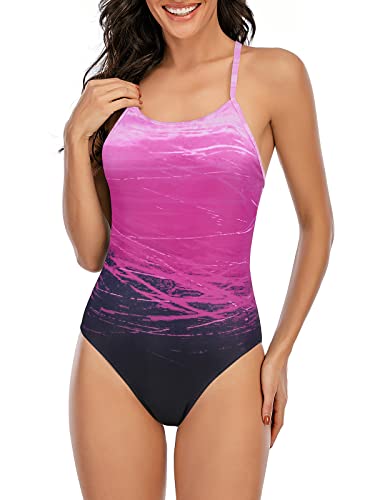 Image of Century Star Women Athletic One Piece Swimsuits-2026 Training Bathing Suits for Teens Juniors