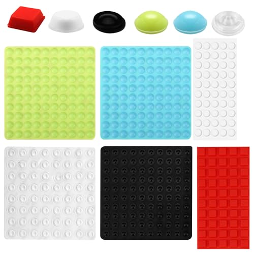 464pcs Visually Impaired Bump Dots, Silicone Assorted Colors & Sizes Vision Impairment Braille Tactile Stickers Blind Spots Markers Products for Blind Low Vision & Elderly