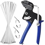 100 Piezas 300 mm Bridas de Acero Inoxidable, Cables de Acero Inoxidable Herramienta