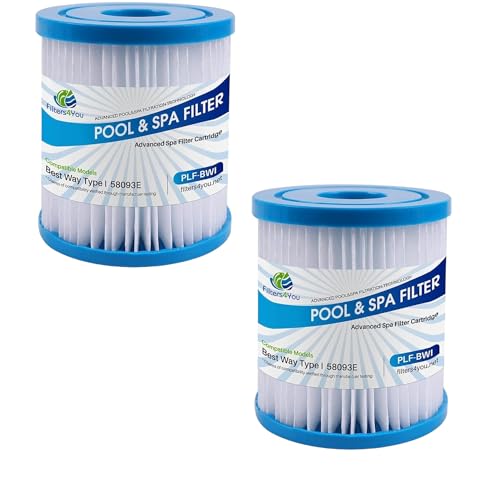 Filters4you- F4Y- PLF-BWI Pool Filter Replacement for Type I 300/330 Gal/H Filter Pump Systems (Pump Model 58511/E Pume) Filter Cartridges, 2 Pack (Pack of 2)