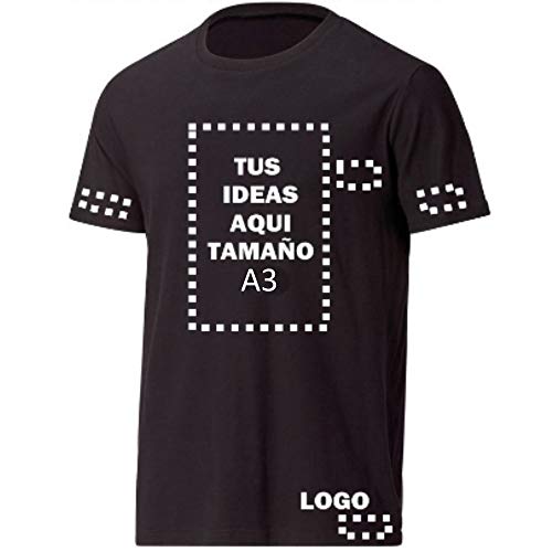 YISAMA Camisetas Personalizadas con Imagenes o Texto. T-Shirts para Regalos Amigos Parejas Padres Maestros, Uniformes.