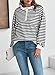 Dokotoo Sweatshirt for Women 2024 Fall Fashion Oversized Color Block Striped Sweatshirts Button V Neck Pullover Tunic Tops Long Sleeve Shirts Trendy Winter Clothes White X-Large