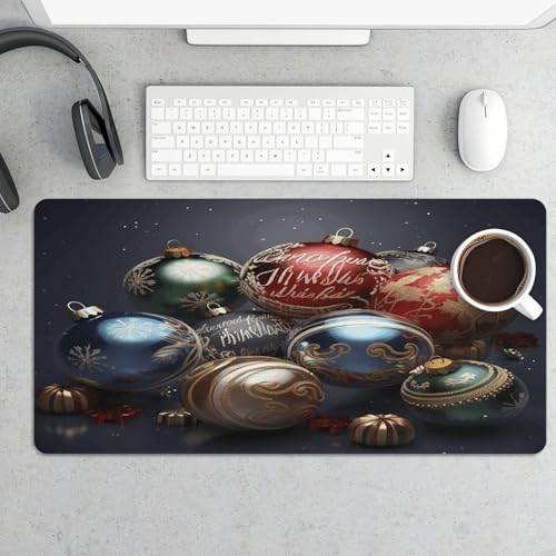 Christmas Balls Desk Pad con base de goma grande miniatura 5