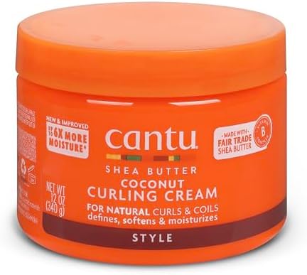 Cantu Coconut Curling Cream with Shea Butter for Natural Hair, 12 oz
