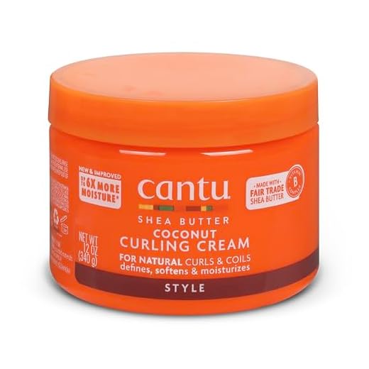 Cantu Coconut Curling Cream with Shea Butter for Natural Hair, 12 oz (Packaging May Vary)