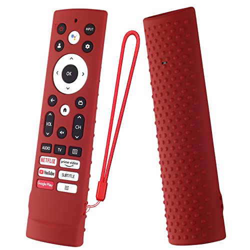 Silicone Case for Hisense Voice Remote ERF3A90 Fit for Hisense U7G U9G U8 Series 4K ULED Remote Silicone Cover(Wine red)