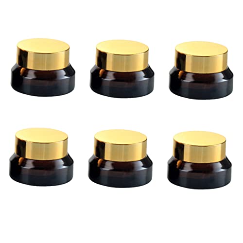 CTIRCHIU 6Piezas Frascos de Vidrio para Cosméticos de Unidades Envases Prueba de Fugas para y Lociones Resistentes y Seguros Diseño Transparente para