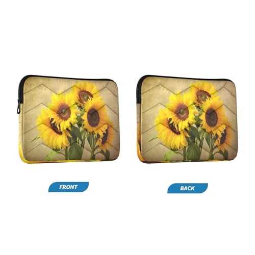 Funda para laptop de 13 a 14 pulgadas con diseño de girasoles miniatura 2