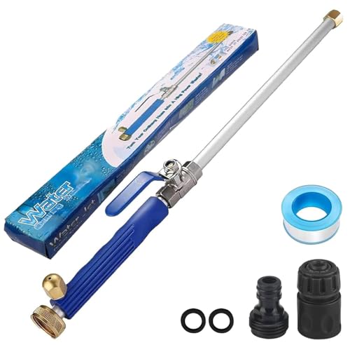 High Pressure Power Washer Wand,Watering Sprayer Cleaning Tool,Upgraded Hydro Jet Water Hose Nozzle with 2 Different Nozzles,Quick Connect FlexibleWand Lance for Gutter Patio Car Pet Window
