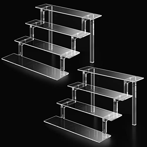 Acrylic Stand Riser Display, 12” Perfume Display Shelf, 4 Tier