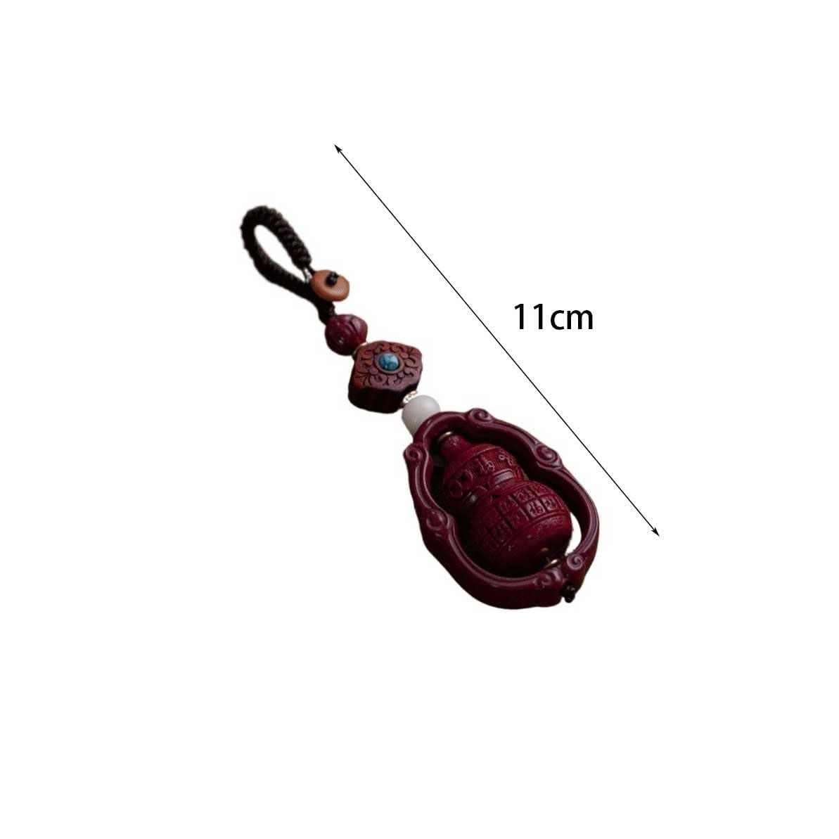 Llavero Bolsa Encantos Llavero con colgante de calabaza la fortuna cinabrio oro púrpura, paz, joyería, adornos regalo for el coche, decoración mochila