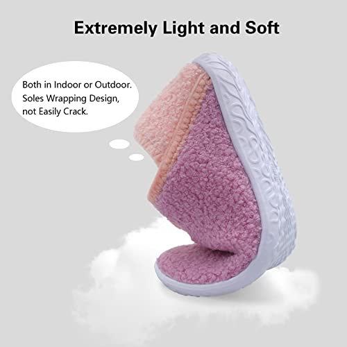 Image of Spesoul Fuzzy House Slippers for Women Men Indoor Closed Back Lightweight Cozy Faux Furry Lining Barefoot House Shoes Slipper Socks for Bedroom Home Office Yoga Outdoor Walking Shoes