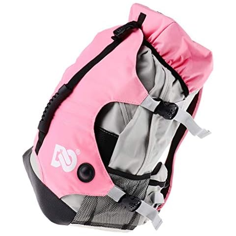 Ice/Inline/Roller Skate Backpack - Large Skating Bags to Carry Ice Skates, Roller Skates, Inline Skates Sports Gear for Adults Kids Pink Cover