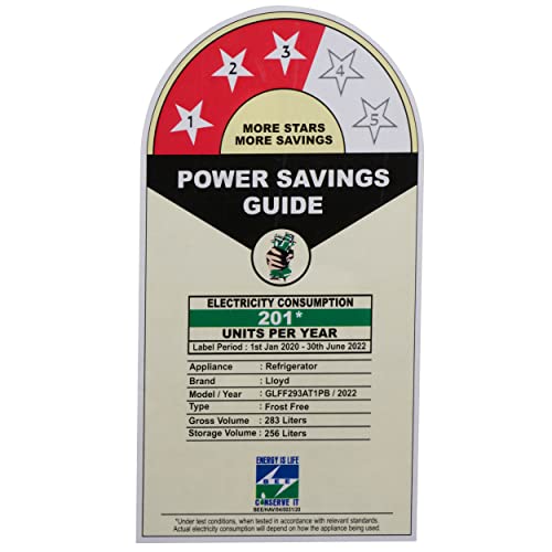 Image of Lloyd 283 L 3 Star Inverter Frost Free Double Door Refrigerator (GLFF293AMST1PB, Metallic Silver)