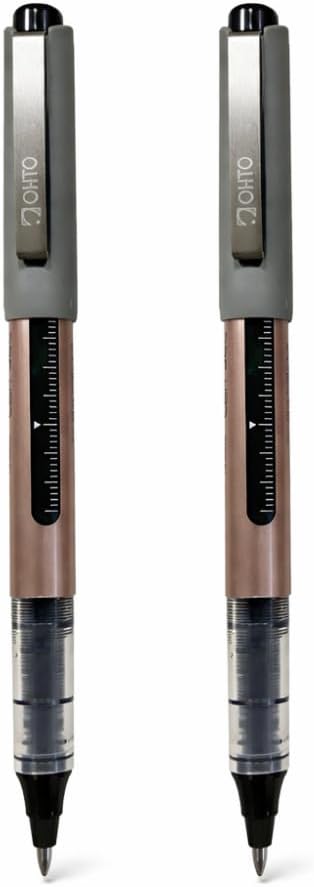 - Can See 1.0mm Rollerball Pen – Black Ink, Fine Tip, Pack of 2 | Made in Japan | Smooth Writing Japanese Pen for Office, Meetings, Journaling & Exams