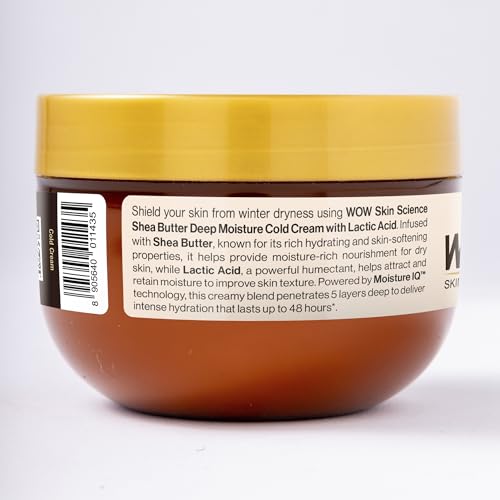 Image of WOW Skin Science Shea Butter Deep Moisture Cold Cream with Lactic Acid | 48Hr Moisturisation | No Parabens, Silicones & Mineral Oil | for All Skin Types | 100ml