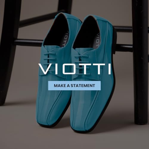 Image of Viotti 179, Casual Dress Oxford Shoes for Men, Satin Striped Lace-Ups, Men's Business Casual Leather & Satin Shoe, for All Formal Occasions