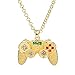 WEIYIing Collier Unisexe Style de Bande Dessinée Collier De Mode Pendentif Bijoux Hip-Hop Console De Jeu Pendentif pour Enfants Garçons Cadeaux,Or