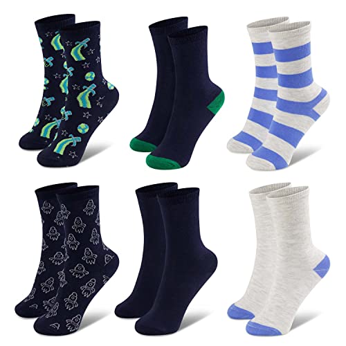 Leo & Emma Socken Set 6 Paar für Kinder verschiedene Größen und Modelle (Weltall, 31-34) Cover