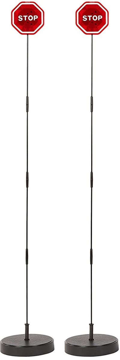 OCESTOREGarage Parking Assist Led Flashing Garage Parking Sensor Perfect Target Indicator Parking Flashlight System with Adjustable Height Guide LED Stop Sign Bumper Sensor, Red (2 Pack)