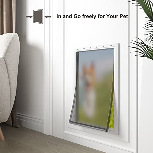 Extra große Ersatzklappen für Hundetür mit Schrauben, kompatibel mit PetSafe Freedom Doggie Doors PAC 11-11040, Maße: 34 x 61 cm, flexibel, langlebig, BPA-frei, wetterbeständige Materialien